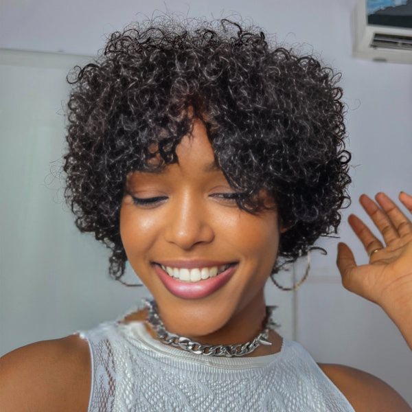 Bouncy Curls Wig that provides voluminous and lively curls