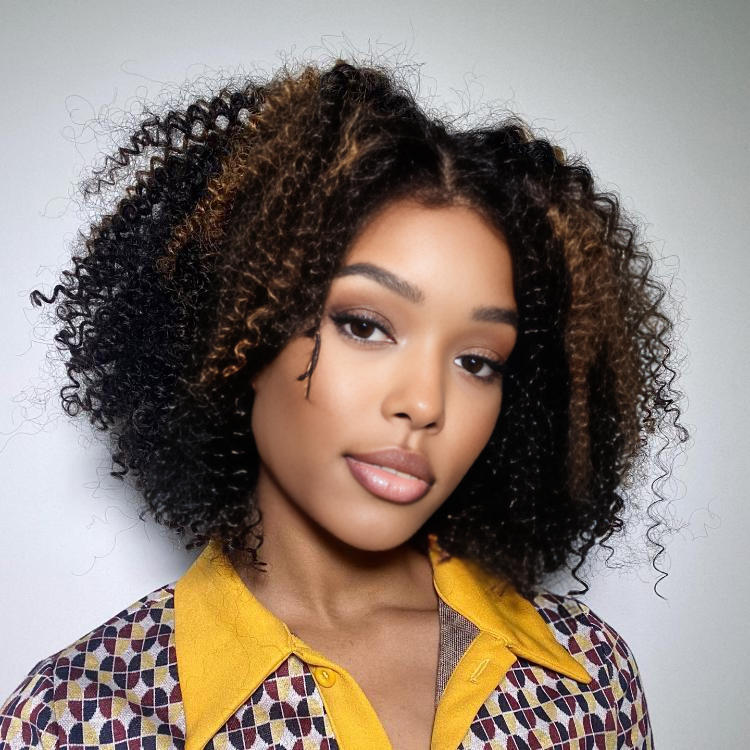 Afro curls wig showcasing voluminous and bouncy curls