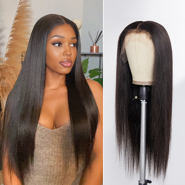 Yaki straight wig for a sleek and realistic look