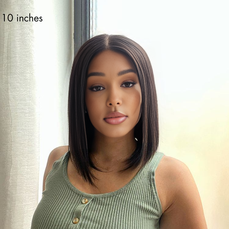 Human hair bob wigs providing natural texture and style