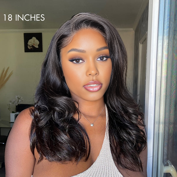 18 inches lace wig providing a stylish and versatile hairstyle