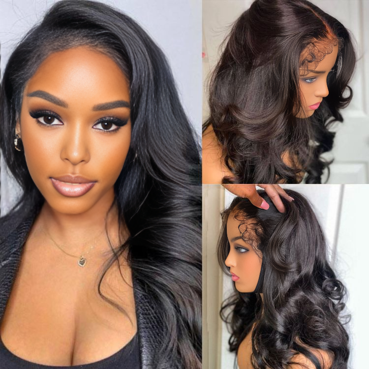 4C edges wig with natural and textured edges