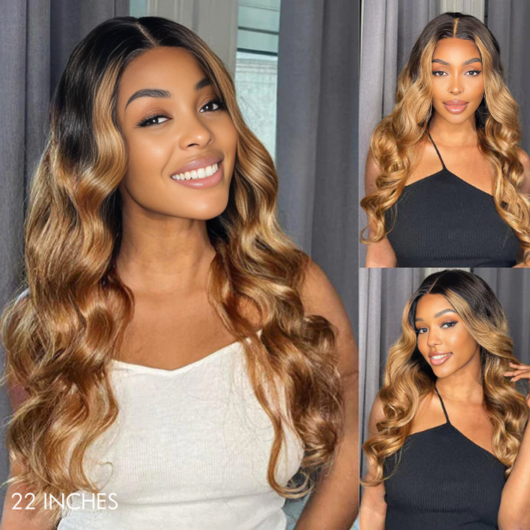 22 inches long wig providing a glamorous and versatile style