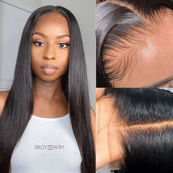 Natural black wig offering a classic and versatile style