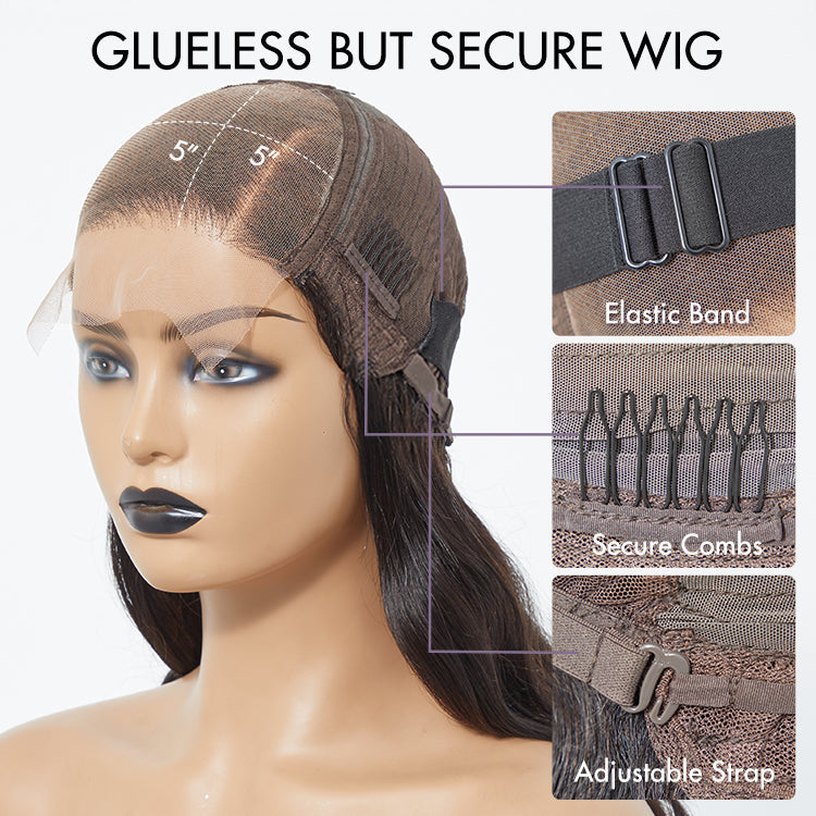 Glueless lace wigs offering secure and comfortable wear