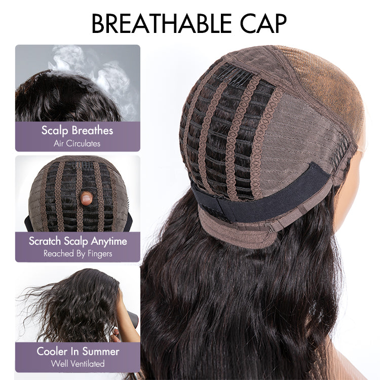 5x5 closure wig providing a seamless and natural hairline with a breathable cap