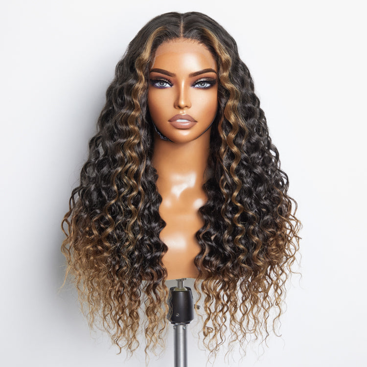 Water wave wig offering effortless, beachy waves