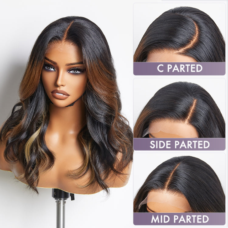 5x5 closure wig featuring a seamless and natural hairline，you can C parted, side parted, mid parted