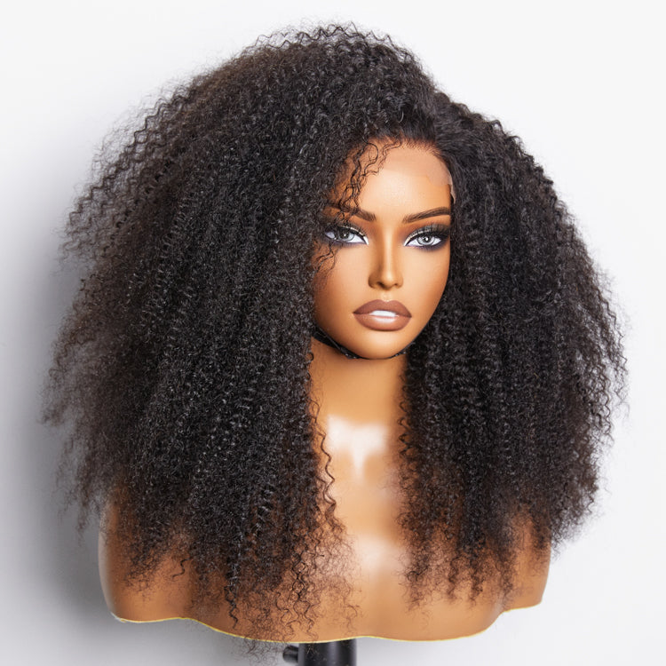 Afro wig featuring natural and voluminous curls