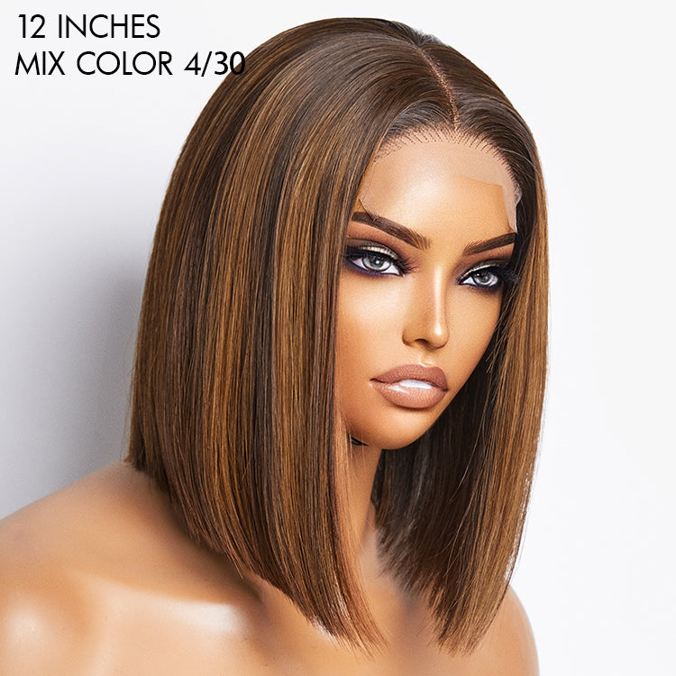 Blunt Cut wig featuring straight-across ends for a sharp, modern look