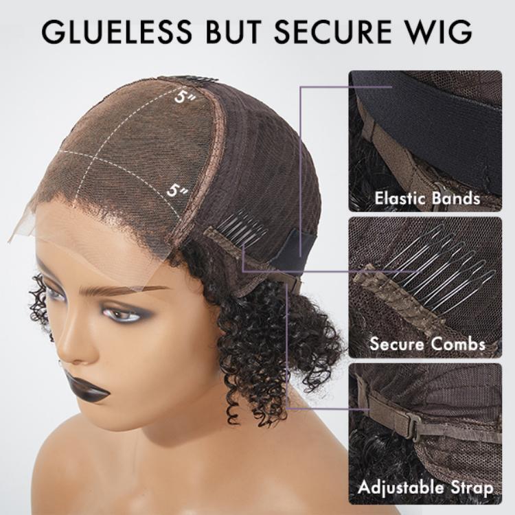 Closure wigs providing a seamless and natural hairline