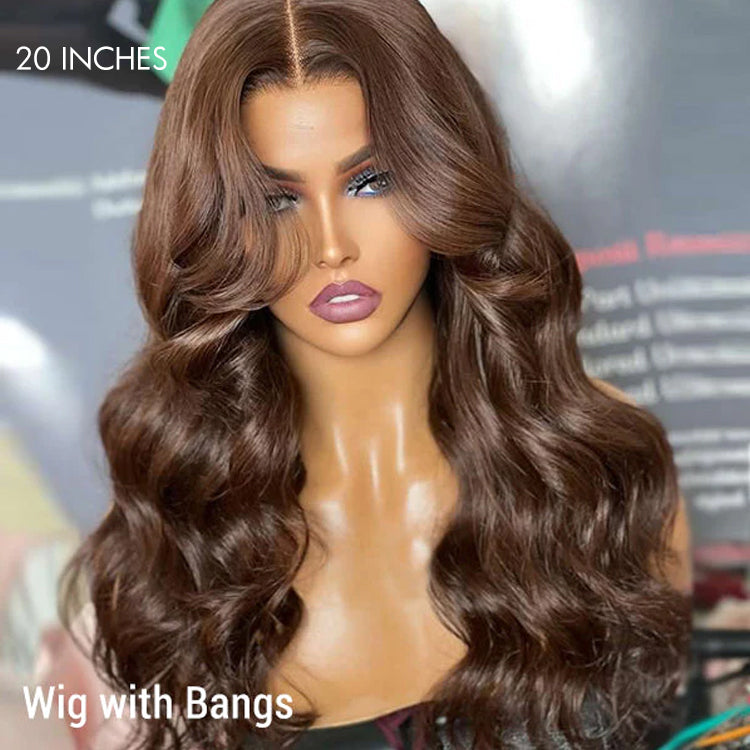 long layers with curtain bangs offering versatile and glamorous styles