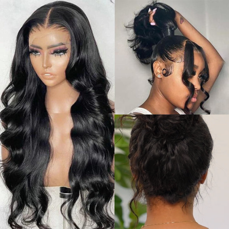 360 lace wig offering versatility in styling