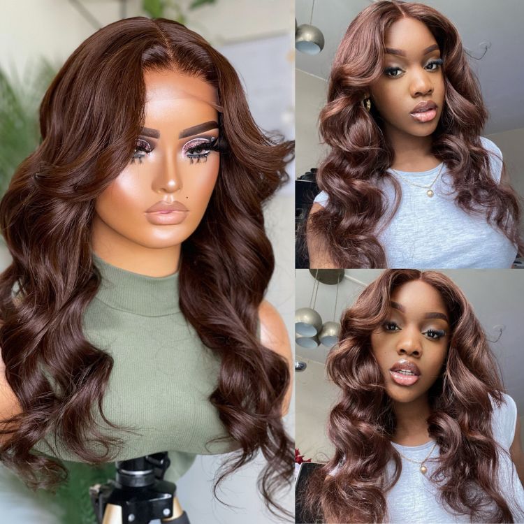 Chestnut Brown wig offering a warm and rich color