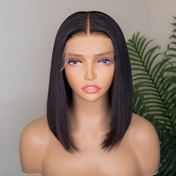 Straight shoulder length hair for a sleek and elegant look