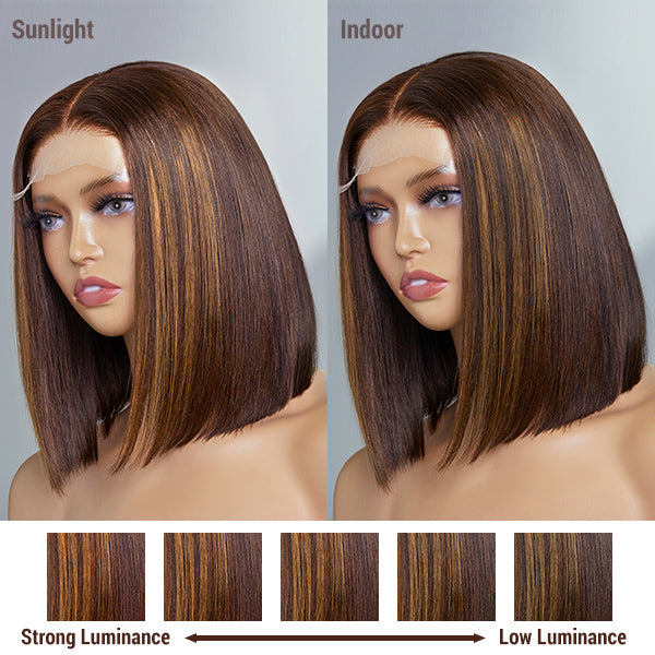 Face framing layers on long straight hair for a chic and modern appearance